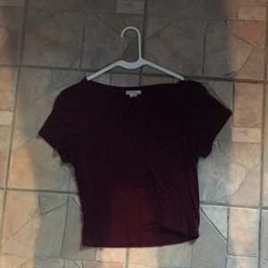 Dark red tight shirt